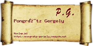 Pongrátz Gergely névjegykártya