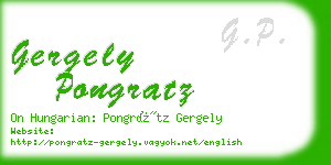 gergely pongratz business card